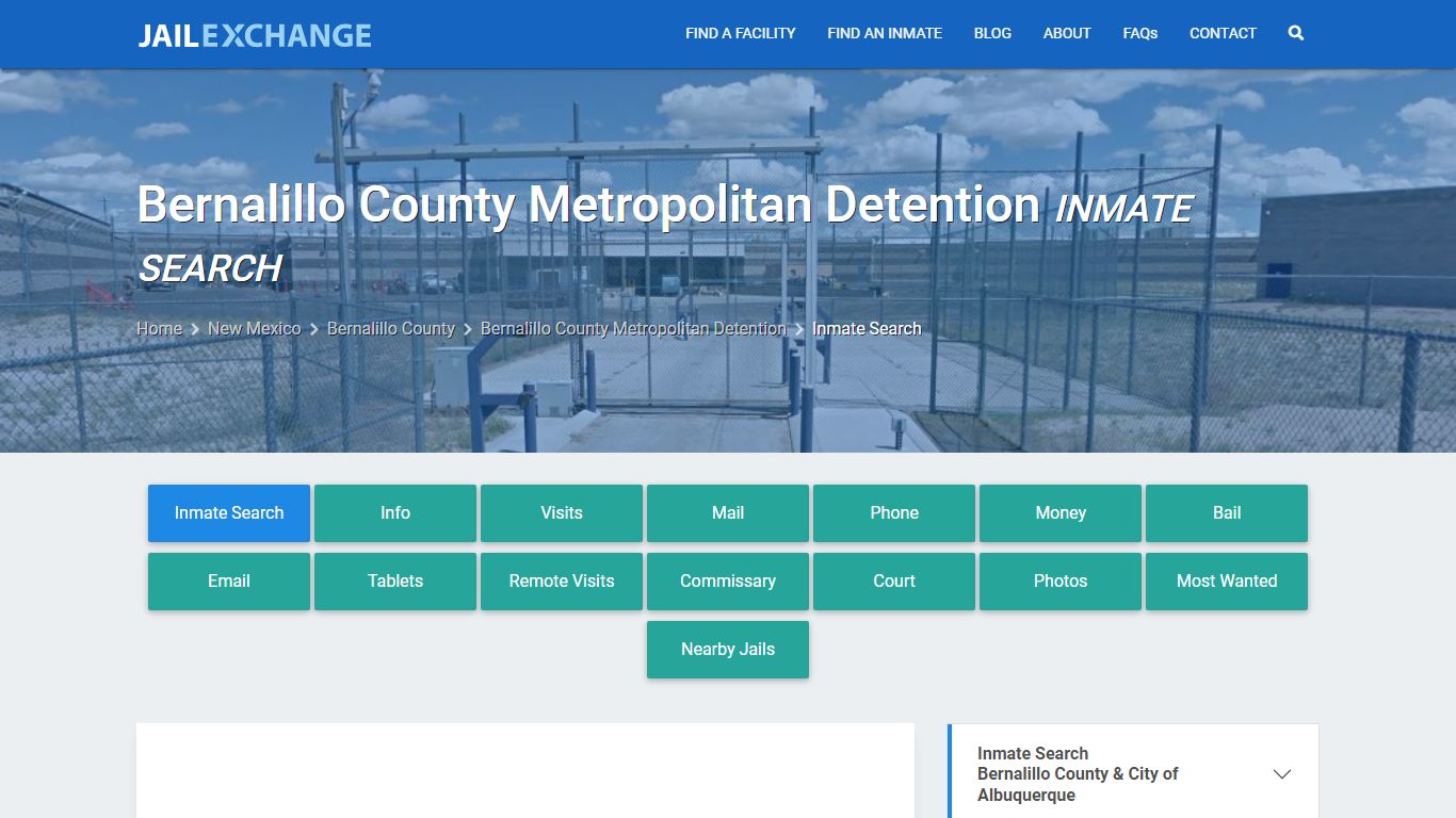 Bernalillo County Metropolitan Detention Inmate Search - Jail Exchange